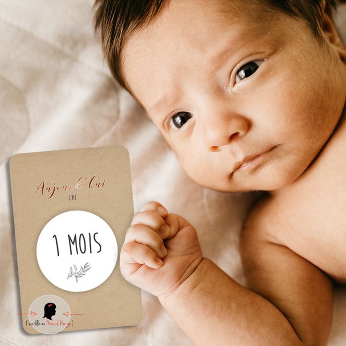 Carte Etape Mois Par Mois Bebe Kraft Cuivre Avec Cercle Amovible La Fille Au Noeud Rouge